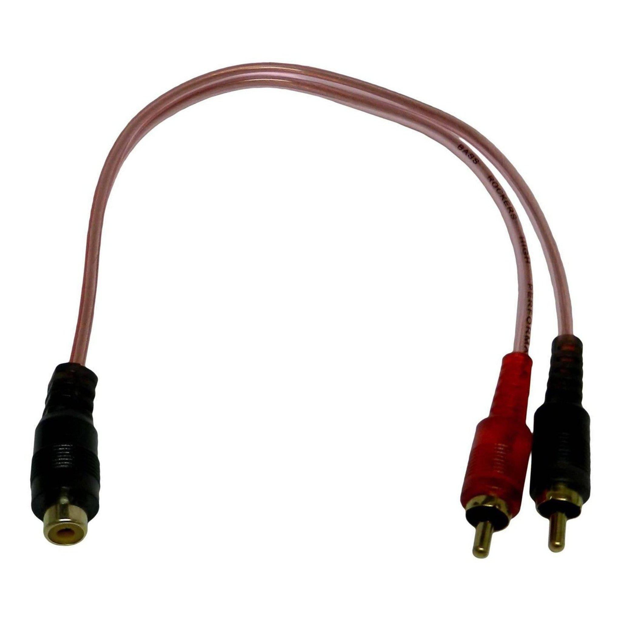 BRC2M1F 1 Female To 2 Male RCA Y-Splitter Audio Cable (10 Pieces)-Bass Rockers-2
