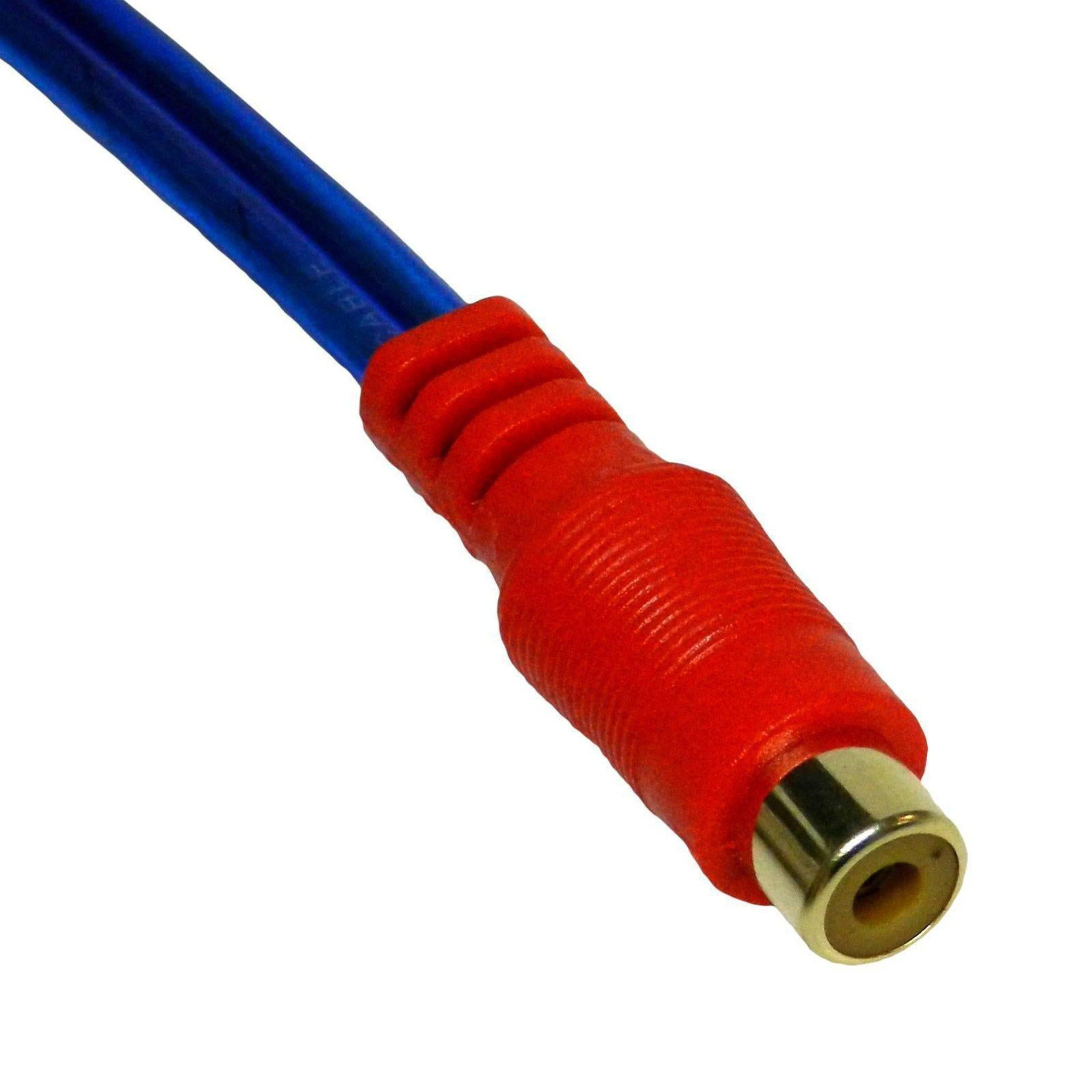 RC2M1F Blue 1 Female To 2 Male RCA Y-Splitter Audio Cable-Bass Rockers-5