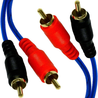 RC 2 Male To 2 Male Blue Interconnect RCA Audio Cable-Bass Rockers-2
