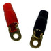 TR0G Black/Red Gold Plated Ring Terminal Crimp Connectors 0GA (4 pieces)-Bass Rockers-2
