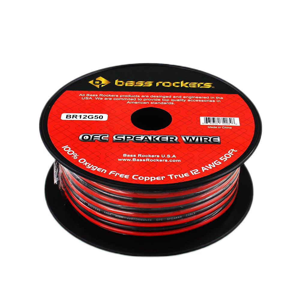 BR12G50 Copper OFC Speaker Wire True 12 AWG (50 Feet | 1 Foot)
