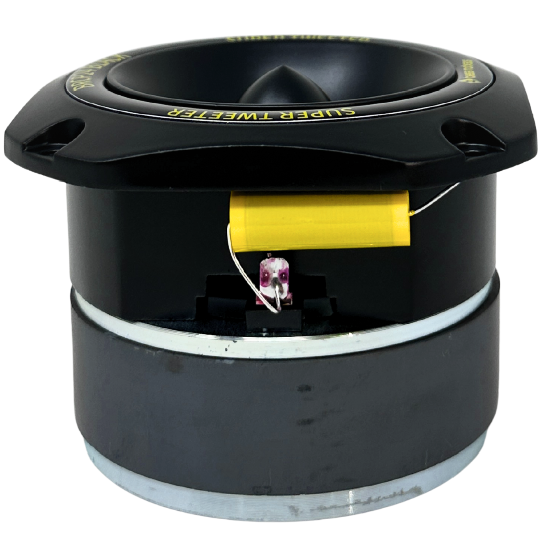 Bass Rockers BRCP24 4" Bullet Tweeter, 400W Peak/200W RMS, 8-Ohm Die-Cast Aluminum Body, High-Output (up to 110 dB), 4kHz-20kHz Frequency Response