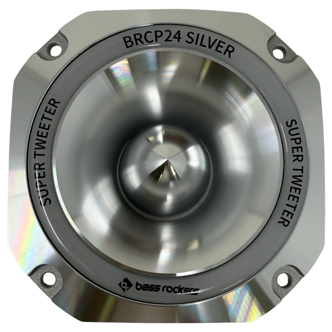 Bass Rockers BRCP24 4" Bullet Tweeter, 400W Peak/200W RMS, 8-Ohm Die-Cast Aluminum Body, High-Output (up to 110 dB), 4kHz-20kHz Frequency Response