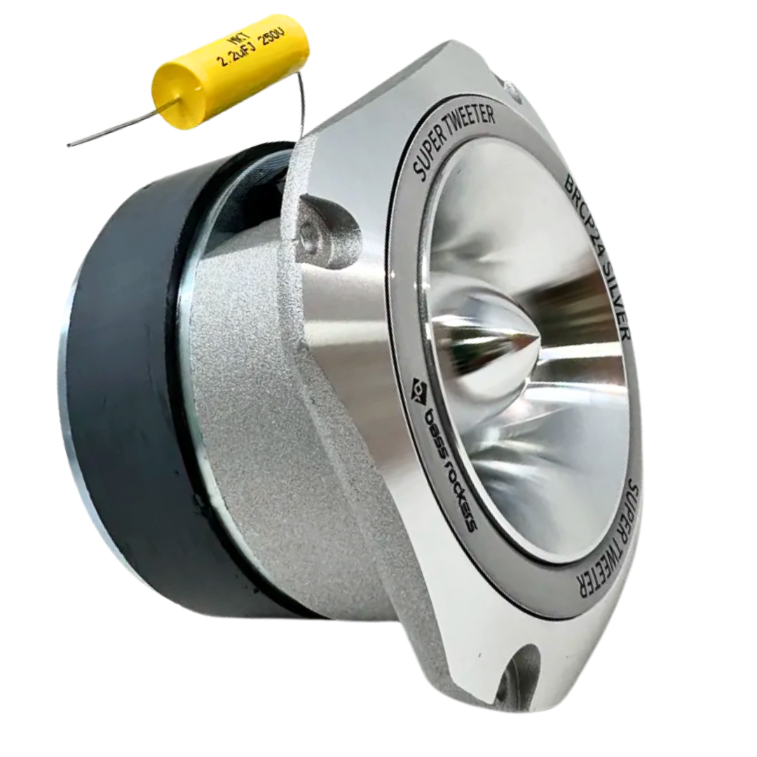 Bass Rockers BRCP24 4" Bullet Tweeter, 400W Peak/200W RMS, 8-Ohm Die-Cast Aluminum Body, High-Output (up to 110 dB), 4kHz-20kHz Frequency Response