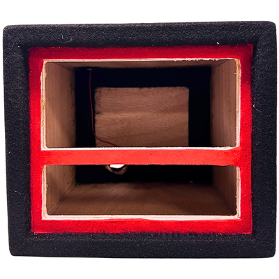 Bass Rockers Car Audio Radio & EQ Box for 3 Equalizers + 1 Radio, Built-In 12V LED Voltmeter (6–30V), Handmade CDX Pine Plywood, Carpet Wrapped, 9.25"×9.25"×8"