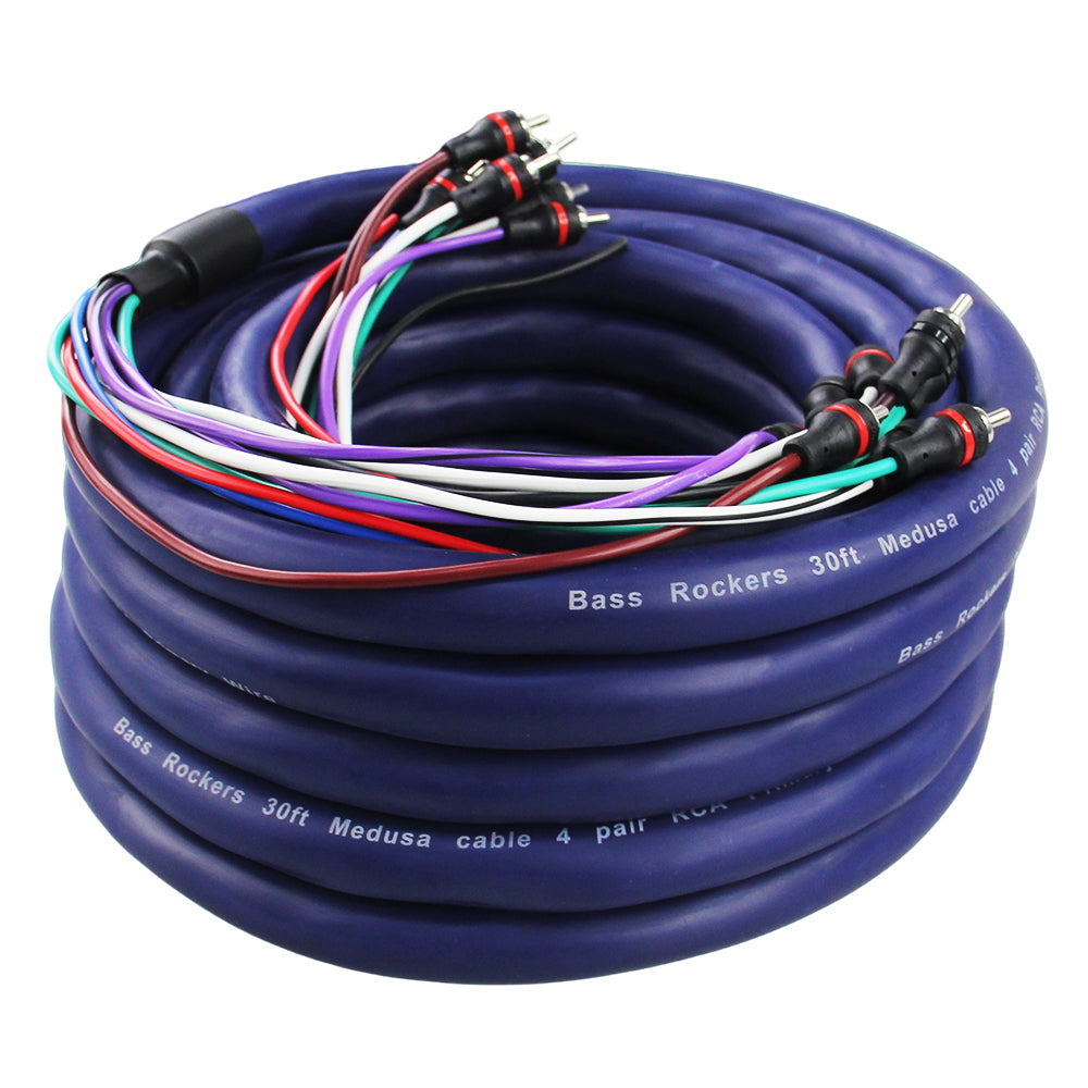 BRMEDUSA Snake Medusa Cable w. 4 RCA Pairs & Power/Ground/Remote (30 Feet)