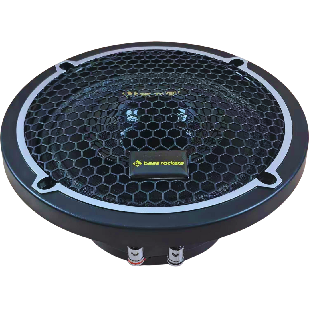 Bass Rockers 6FCX450 2-Way Coaxial Car Speakers (Pair) – 250W RMS / 500W Max, 4 Ohm, 97 dB High Sensitivity, 120Hz–20kHz Frequency Response, Includes Protective Grilles