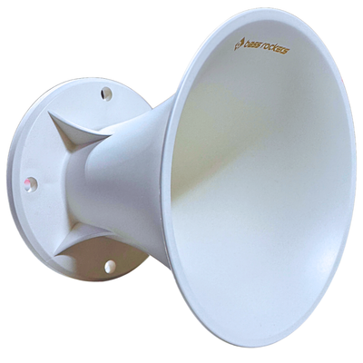 Bass Rockers WG1450 2” Exit Bolt-On Horn Waveguide, 45° x 45° Coverage, White ABS Lightweight Horn Lens, 2” Throat Compression Driver Horn, No Mounting Holes