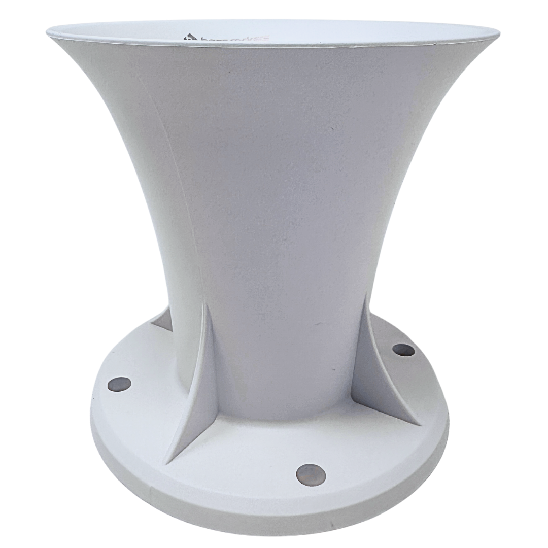 Bass Rockers WG1450 2” Exit Bolt-On Horn Waveguide, 45° x 45° Coverage, White ABS Lightweight Horn Lens, 2” Throat Compression Driver Horn, No Mounting Holes