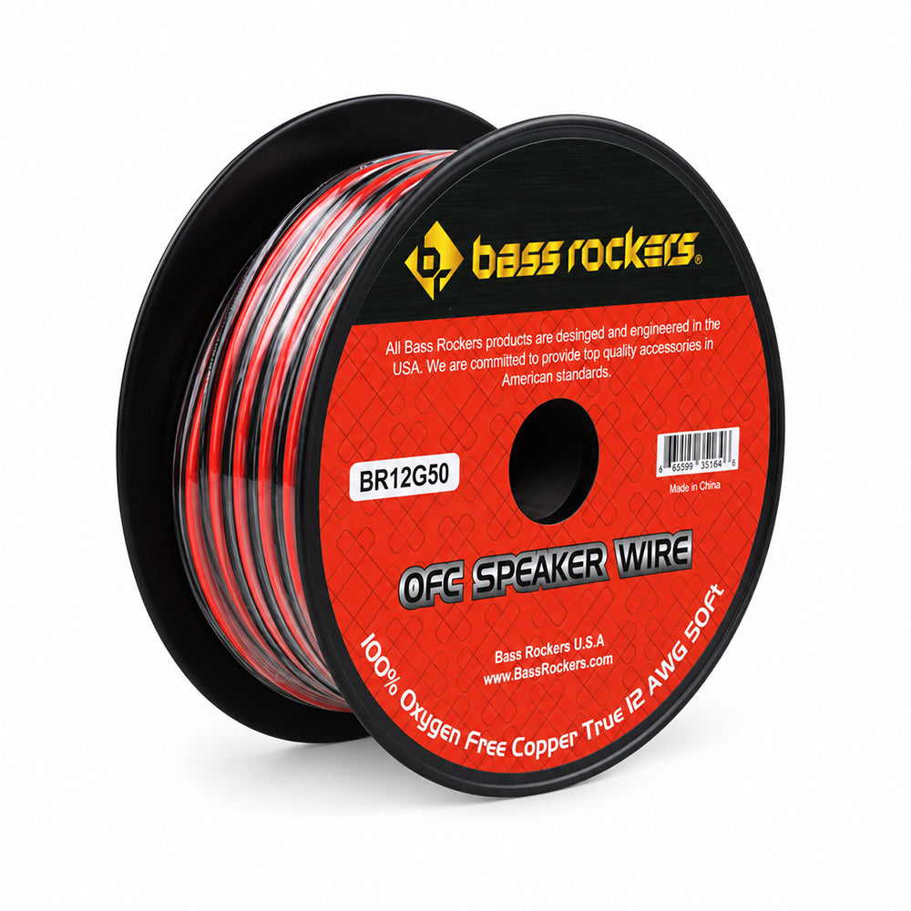 BR12G50 Copper OFC Speaker Wire True 12 AWG (50 Feet | 1 Foot)