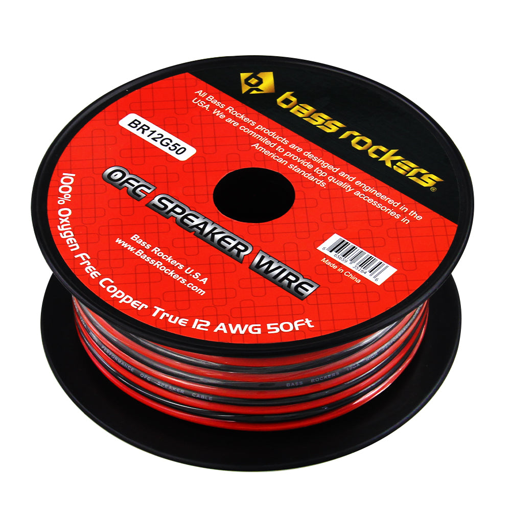 BR12G50 Copper OFC Speaker Wire True 12 AWG (50 Feet | 1 Foot)