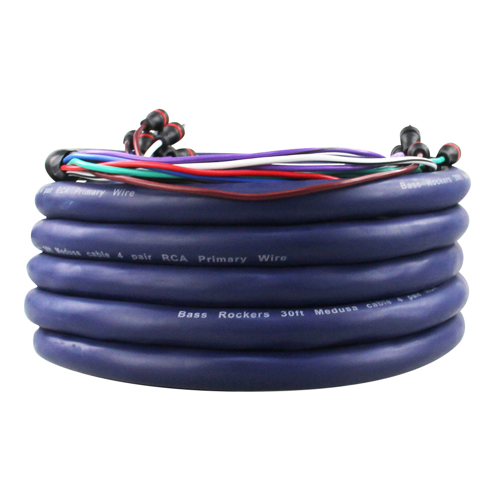 BRMEDUSA Snake Medusa Cable w. 4 RCA Pairs & Power/Ground/Remote (30 Feet)