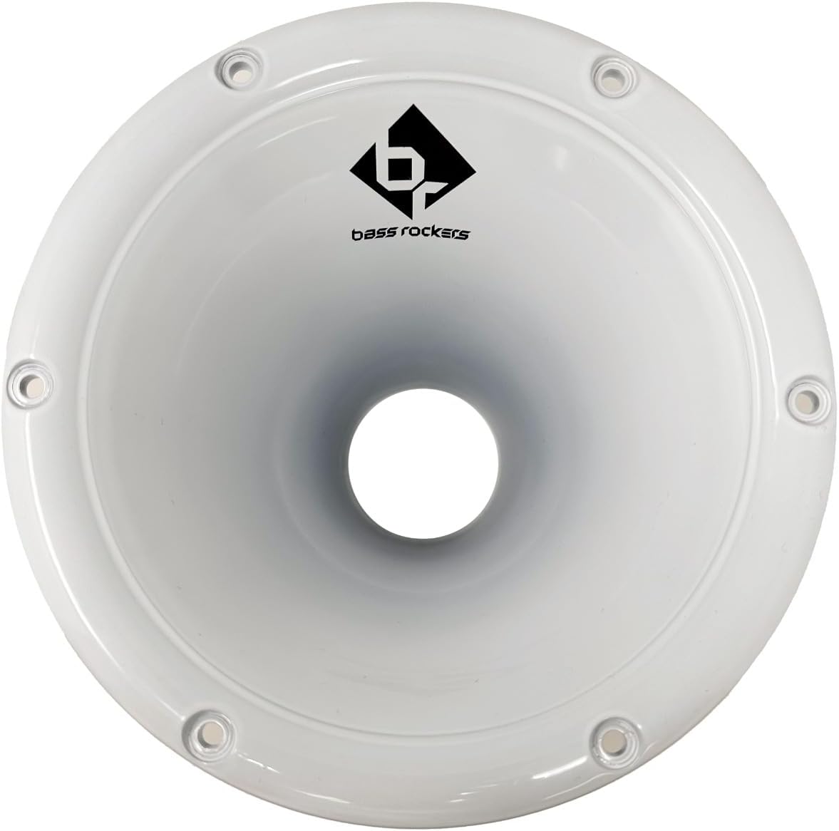 Bass Rockers 2” Throat 5.65” Exit Colourful Horn Wave Guide UV Resistant Chrome Finish for Bolt on Compression Driver 5.3” Height (2 Pack)