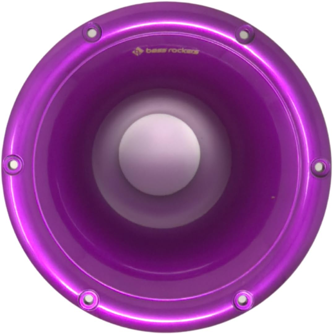Bass Rockers 2” Throat 5.65” Exit Colourful Horn Wave Guide UV Resistant Chrome Finish for Bolt on Compression Driver 5.3” Height (2 Pack)