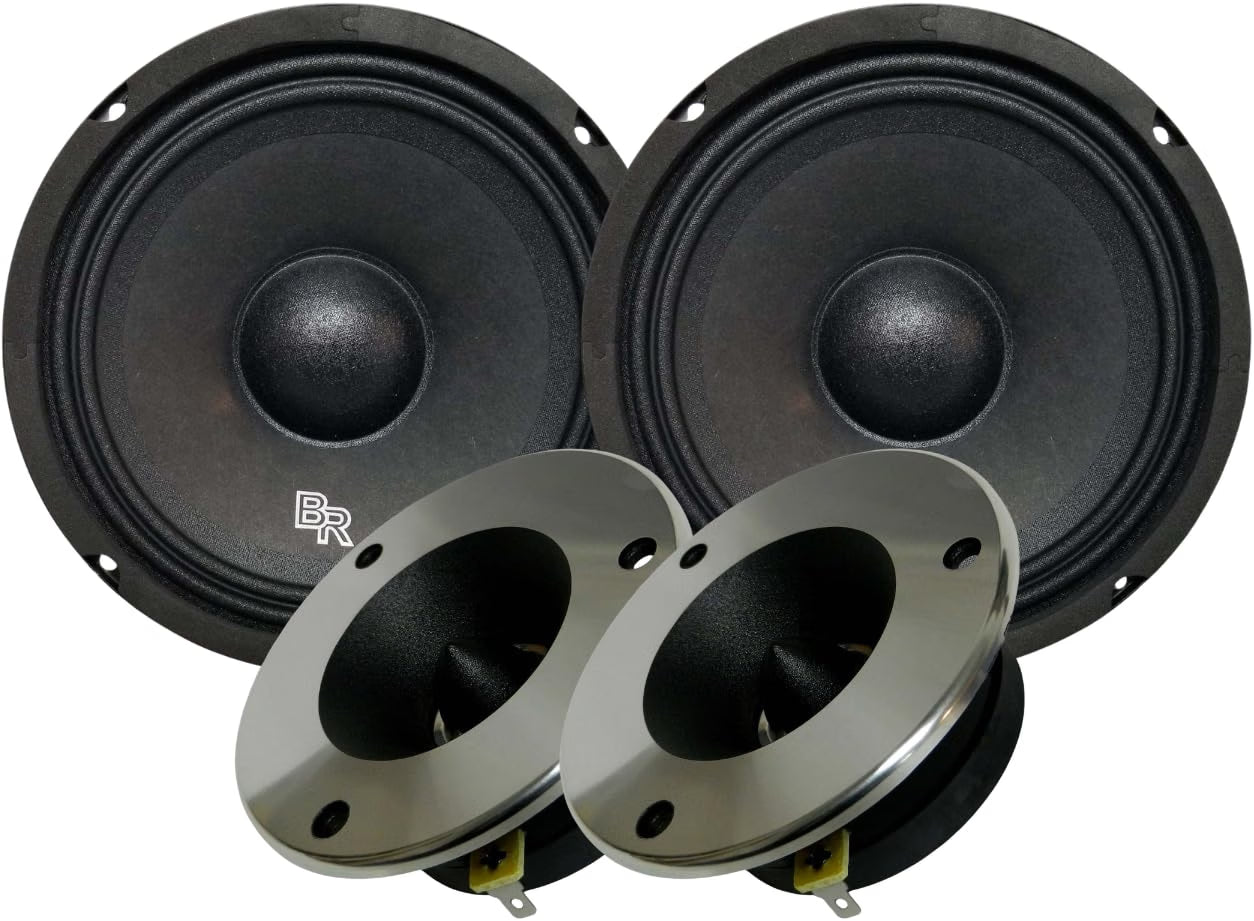 Bass Rockers 2X 6.5 300W Midrange Speakers + 2X 300W Super Tweeters