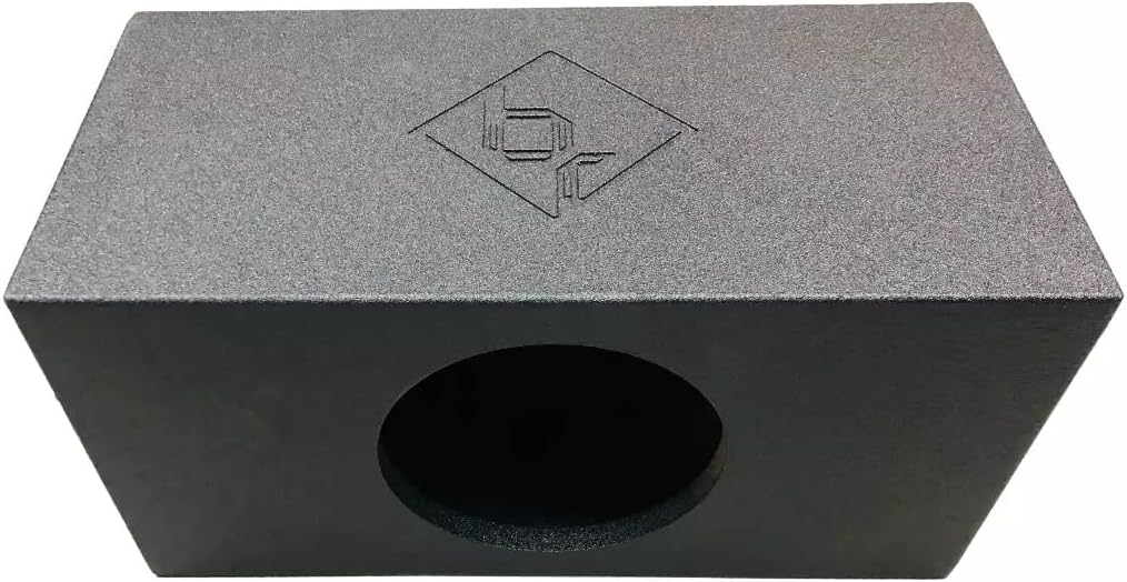 Bass Rockers 15” Single Vented SPL Subwoofer Enclosure Box, Ported High Output, Tuff Coated Gloss Finish, 3/4” Hardwood MDF, 4.5” Slot Port, CNC Logo, Spring Terminals