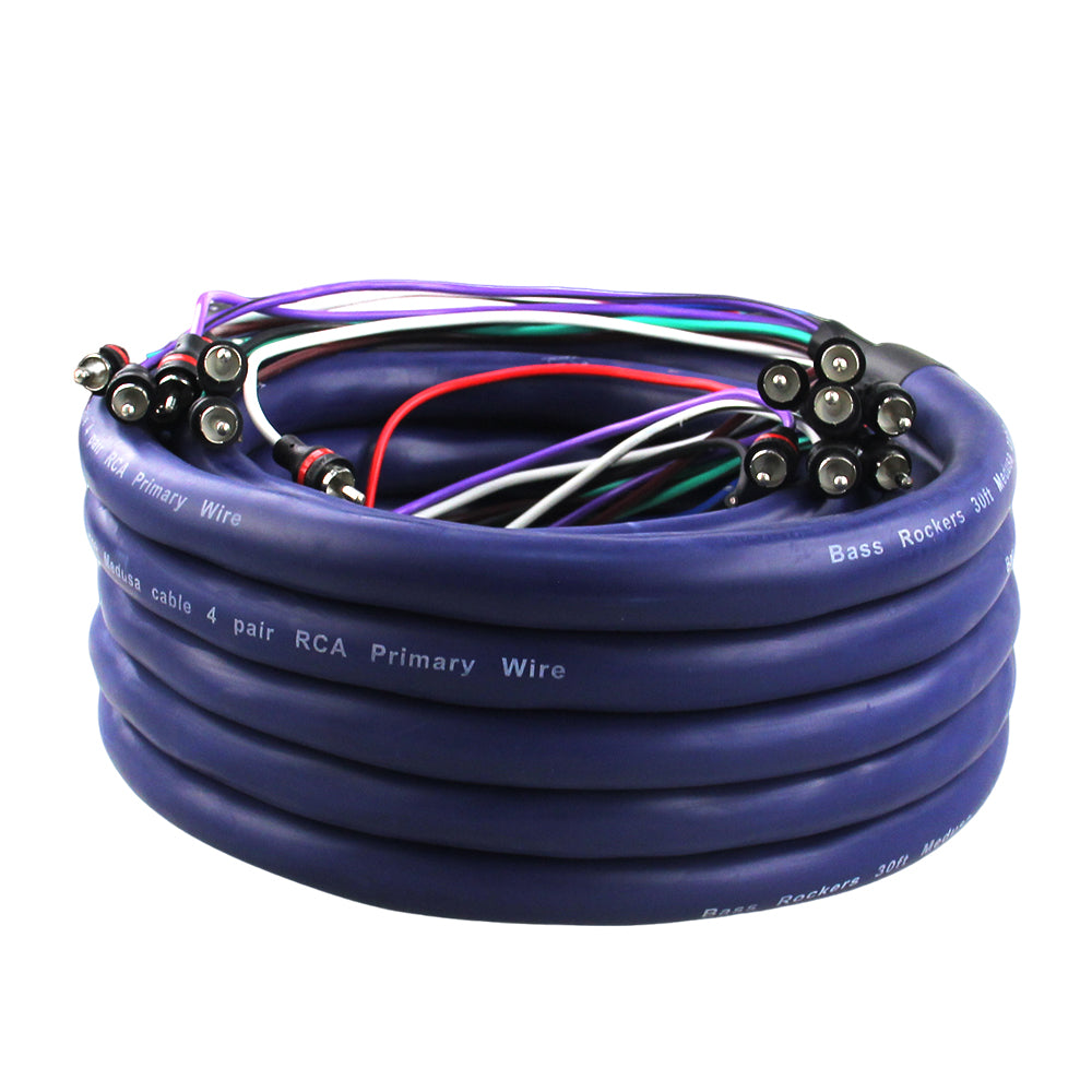 BRMEDUSA Snake Medusa Cable w. 4 RCA Pairs & Power/Ground/Remote (30 Feet)