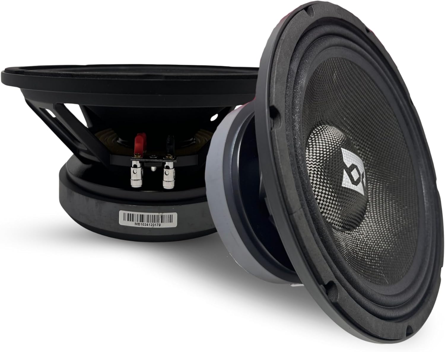 BassRockers 10-Inch Water-Resistant Midbass Car Speaker 600W RMS / 1200W Max – Carbon Fiber Cone, 2.5” Voice Coil, Die-Cast Aluminum Basket, 8 Ohm High-Sensitivity 95dB Midrange/Midbass Loudspeaker – 82Hz–4.5kHz High Output Audio Driver (Single)