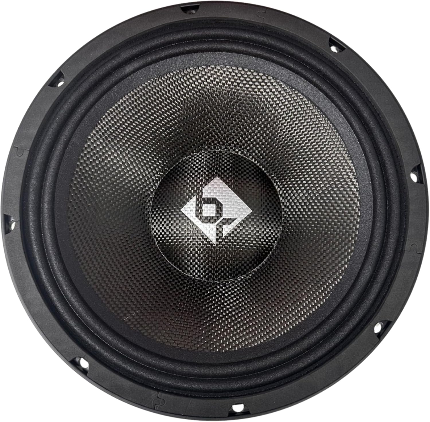 BassRockers 10-Inch Water-Resistant Midbass Car Speaker 600W RMS / 1200W Max – Carbon Fiber Cone, 2.5” Voice Coil, Die-Cast Aluminum Basket, 8 Ohm High-Sensitivity 95dB Midrange/Midbass Loudspeaker – 82Hz–4.5kHz High Output Audio Driver (Single)