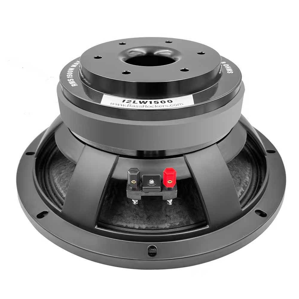 Bass Rockers 12LW1500 12” Low-High Frequency Loud Speaker – 1500W RMS / 3000W Max, 8 Ohm, 97dB, 4” Voice Coil