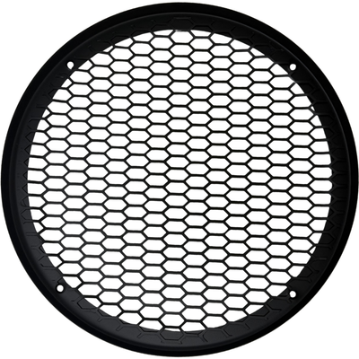 Bass Rockers 6.5" Metal Speaker Grill Cover Heavy-Duty Honeycomb Mesh Protective Grille Guard, Universal Fit for 6.5" Car Audio Door Speakers & Custom Boxes, Matte Black, 4-Hole Mount