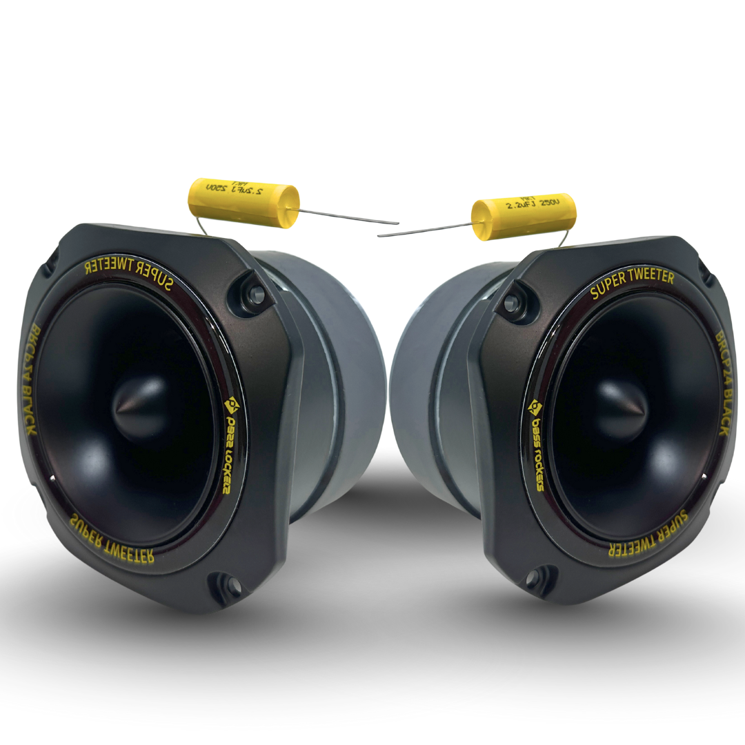 Bass Rockers BRCP24 4" Bullet Tweeter, 400W Peak/200W RMS, 8-Ohm Die-Cast Aluminum Body, High-Output (up to 110 dB), 4kHz-20kHz Frequency Response