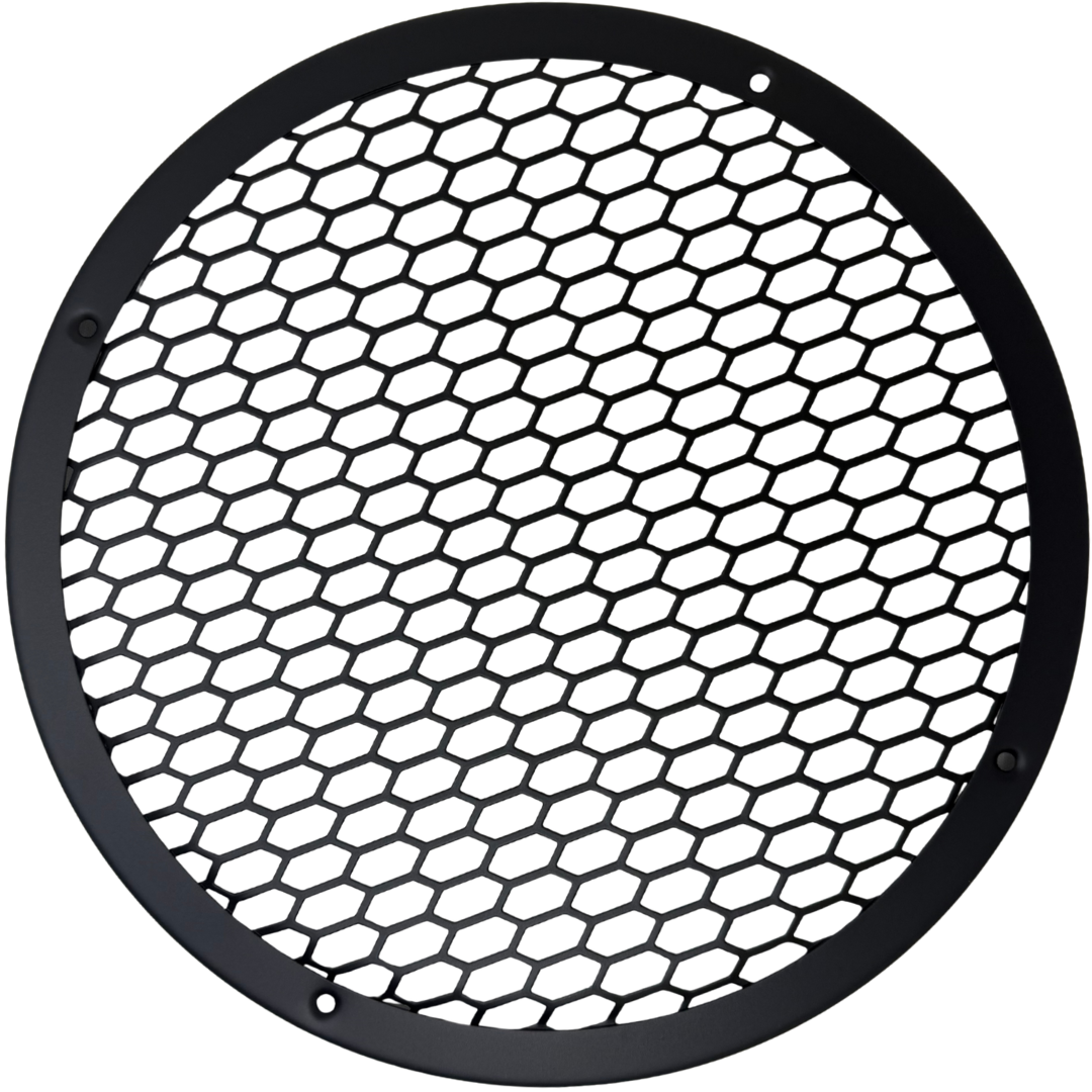 Bass Rockers 10" Metal Speaker Grill Cover HeavyDuty Hex Mesh Protective Grille Guard for 10" Subwoofer/Speakers, Universal Fit, Matte Black,4-Hole Screw/Bolt Mount Car Audio Doors,Pods,Custom Boxes