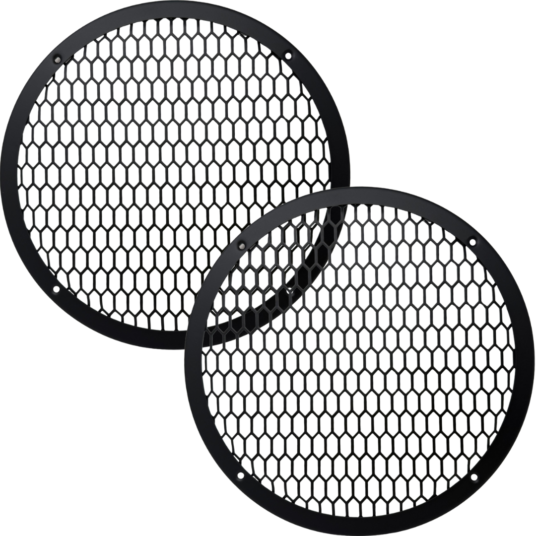 Bass Rockers 10" Metal Speaker Grill Cover HeavyDuty Hex Mesh Protective Grille Guard for 10" Subwoofer/Speakers, Universal Fit, Matte Black,4-Hole Screw/Bolt Mount Car Audio Doors,Pods,Custom Boxes