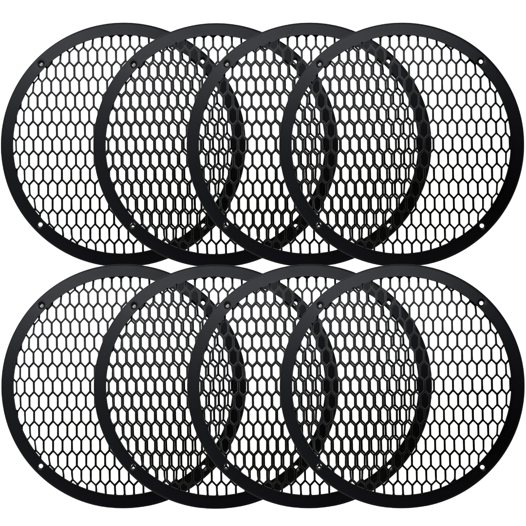 Bass Rockers 10" Metal Speaker Grill Cover HeavyDuty Hex Mesh Protective Grille Guard for 10" Subwoofer/Speakers, Universal Fit, Matte Black,4-Hole Screw/Bolt Mount Car Audio Doors,Pods,Custom Boxes