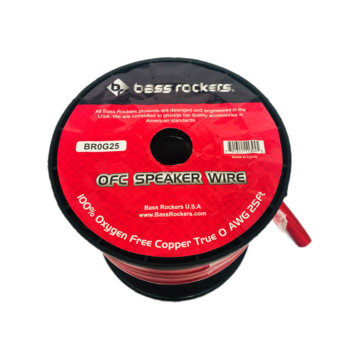 Bass Rockers 0 AWG 25 Feet OFC 100% Copper Power Cable For Amp Installation