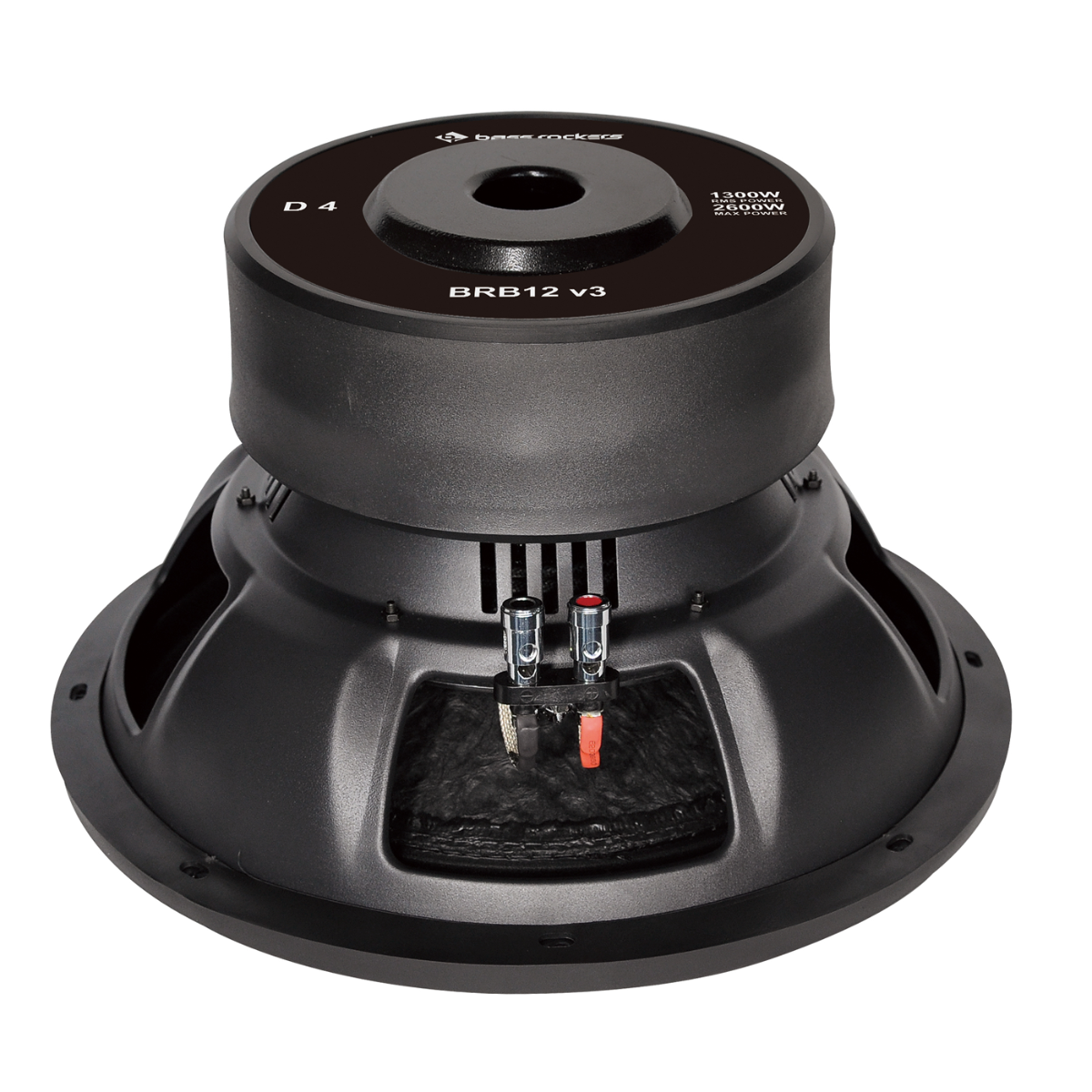 Bass Rockers BRB15V3 D4 15” Competition SPL Subwoofer, 1300W RMS/2600W Peak, Dual 4-Ohm DVC, 3” 4-Layer CCAW Coil, Die-Cast Aluminum Basket