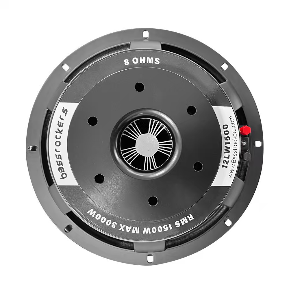 Bass Rockers 12LW1500 12” Low-High Frequency Loud Speaker – 1500W RMS / 3000W Max, 8 Ohm, 97dB, 4” Voice Coil