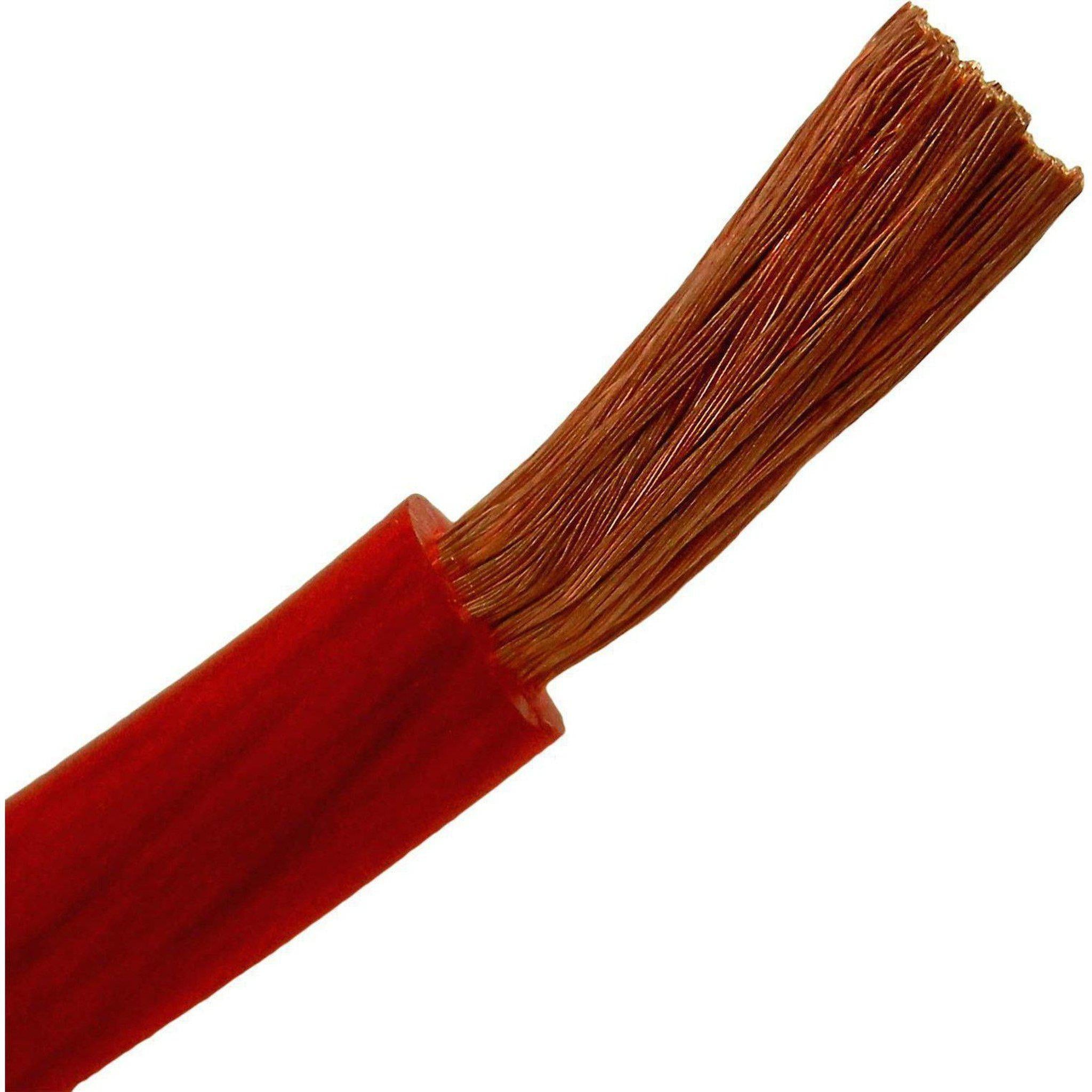BR4G100 Red Flexible OFC Copper Power Cable 4 AWG (100 Feet)-Bass Rockers-4