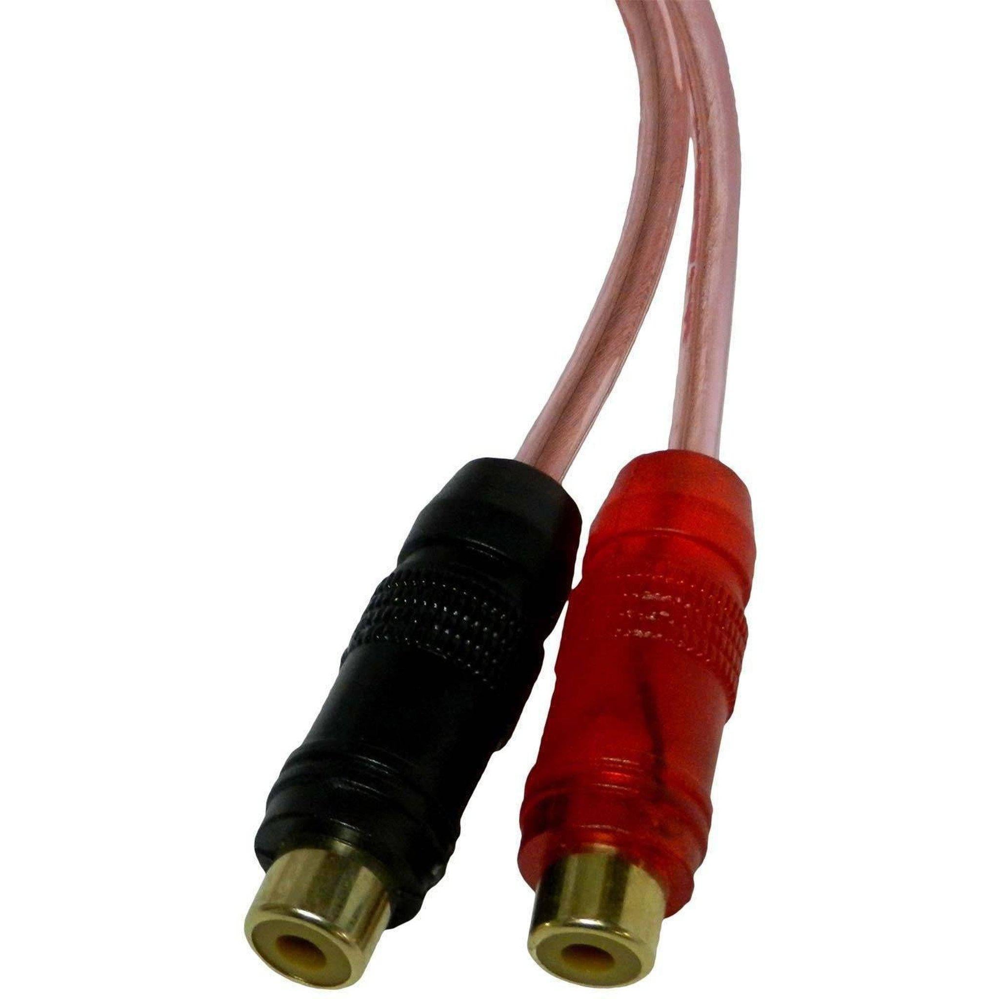 BRC2F1M 1 Male To 2 Female RCA Y-Splitter Audio Cable (10 Pieces)-Bass Rockers-4