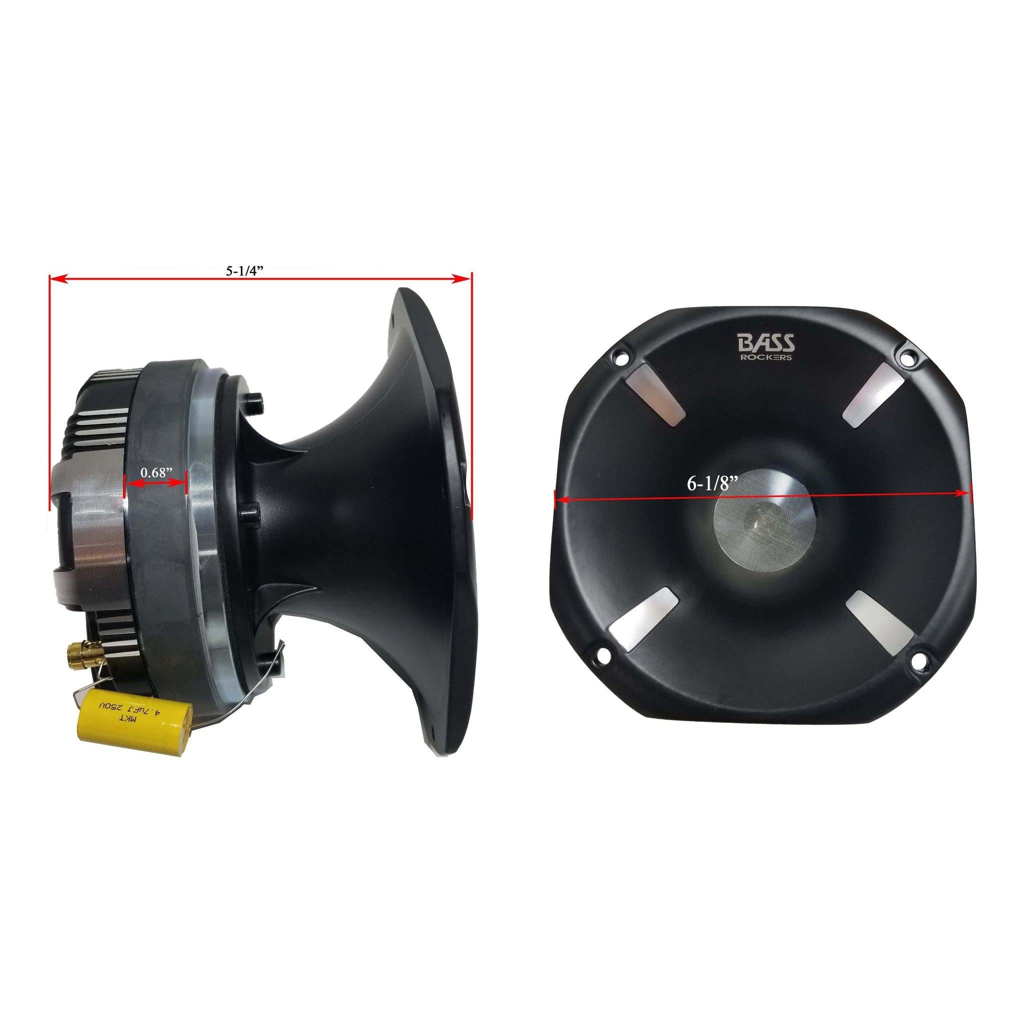 Freaker Driver Car Audio Compression Driver w. Aluminum Horn 600 W 8-ohms (BRPACK1 ...