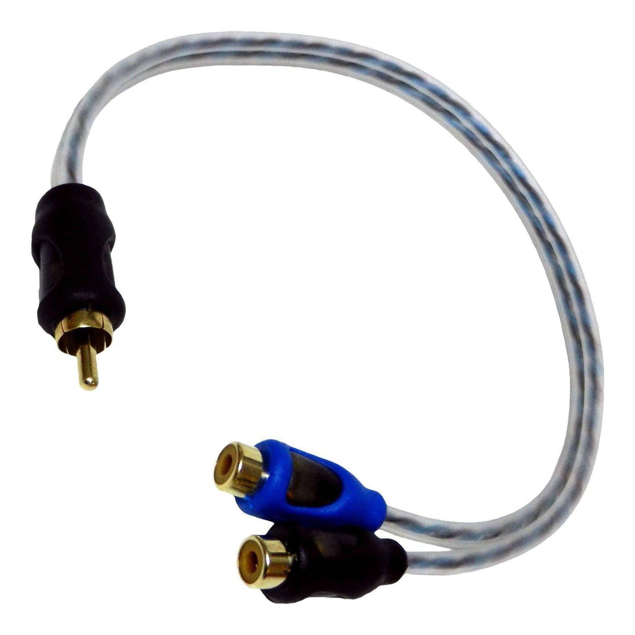 CRC2F1M Premium 1 Male To 2 Female RCA Y-Splitter Audio Cable-Bass Rockers-1