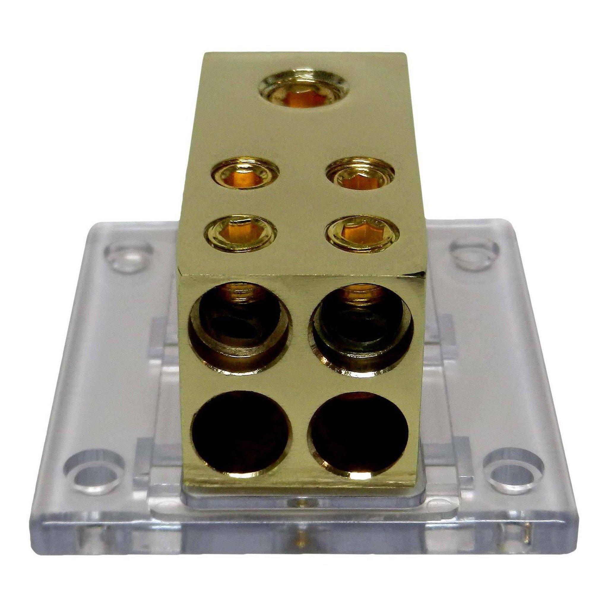 DB004 Gold Plated 4-Way 1 In To 4 Out Distribution Block-Bass Rockers-3