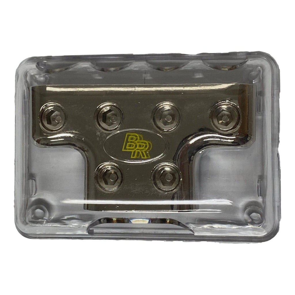 DB005 Nickel Finish 4-Way 2 In To 4 Out Distribution Block