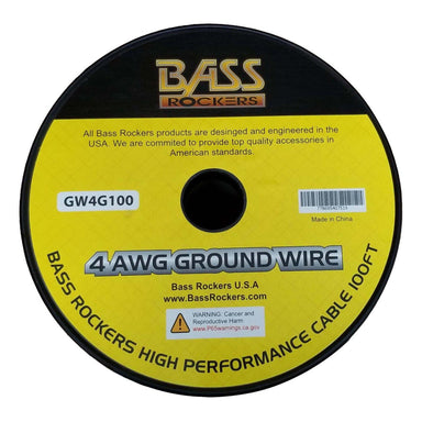 GW4G100 High-Performance Brown CCA Flexible Ground Cable Wire 4 AWG (100 Feet)-Bass Rockers-1