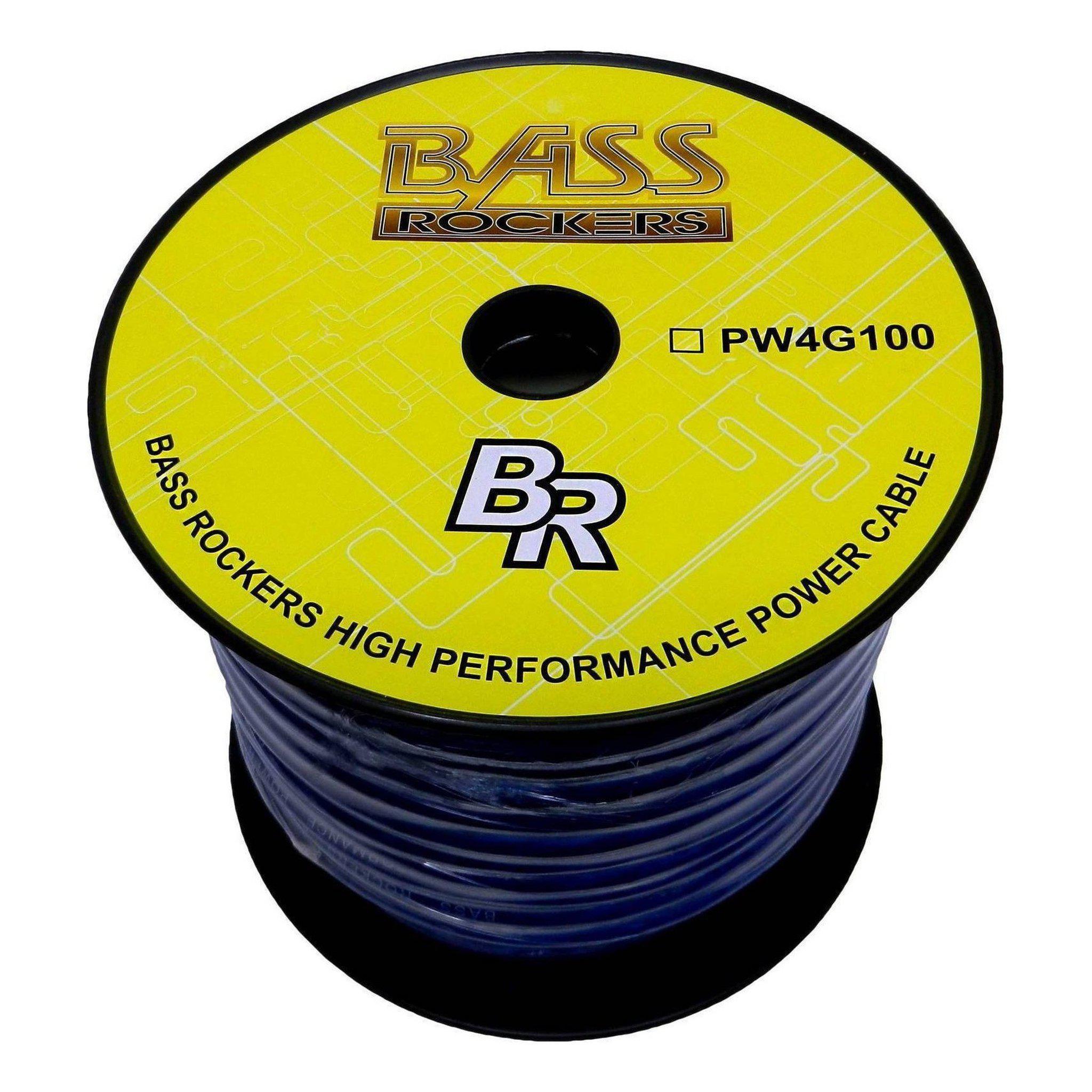 PW4G Blue Flexible CCA Copper Power Cable 4 AWG (20 Feet | 100 Feet)-Bass Rockers-9