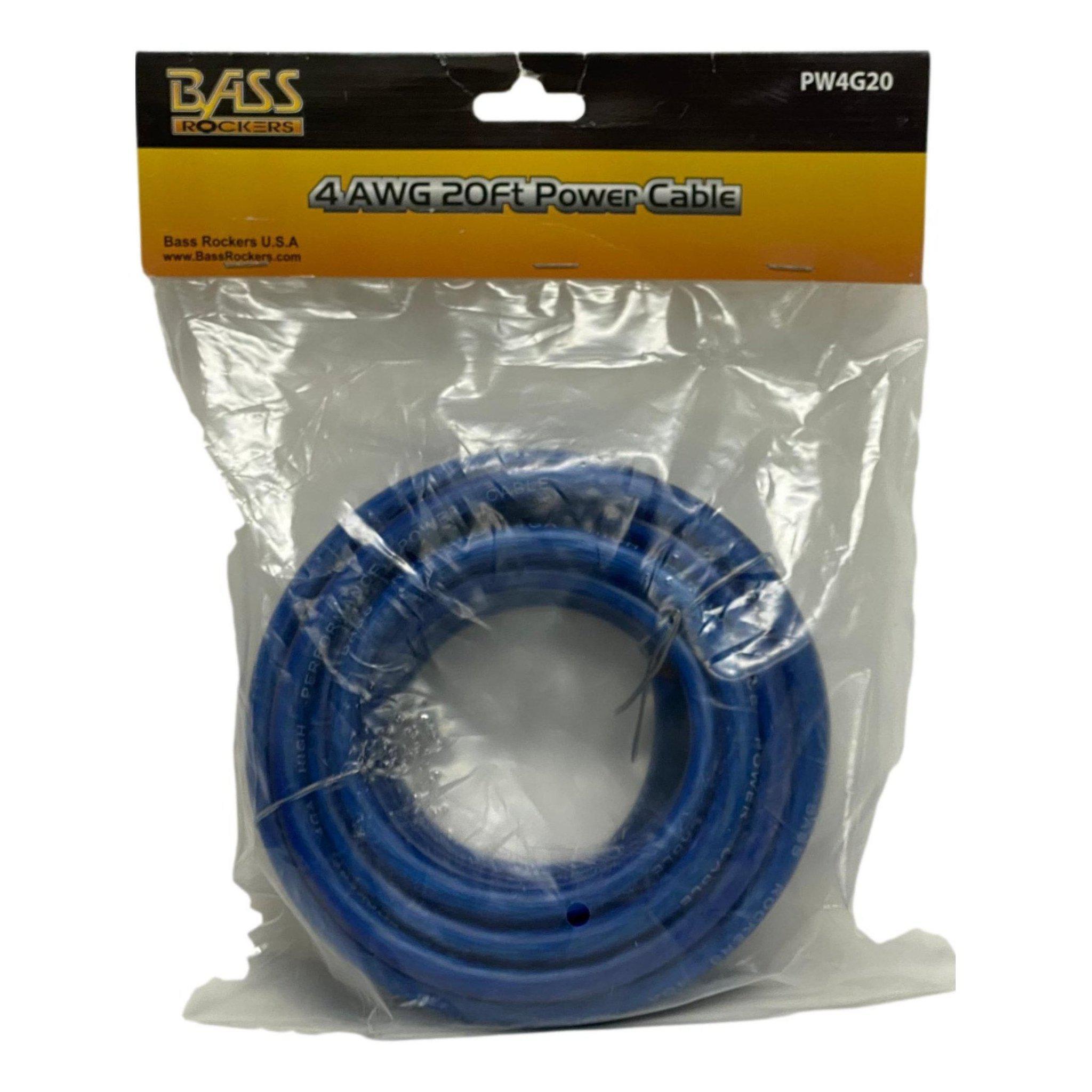 PW4G Blue Flexible CCA Copper Power Cable 4 AWG (20 Feet | 100 Feet)-Bass Rockers-6