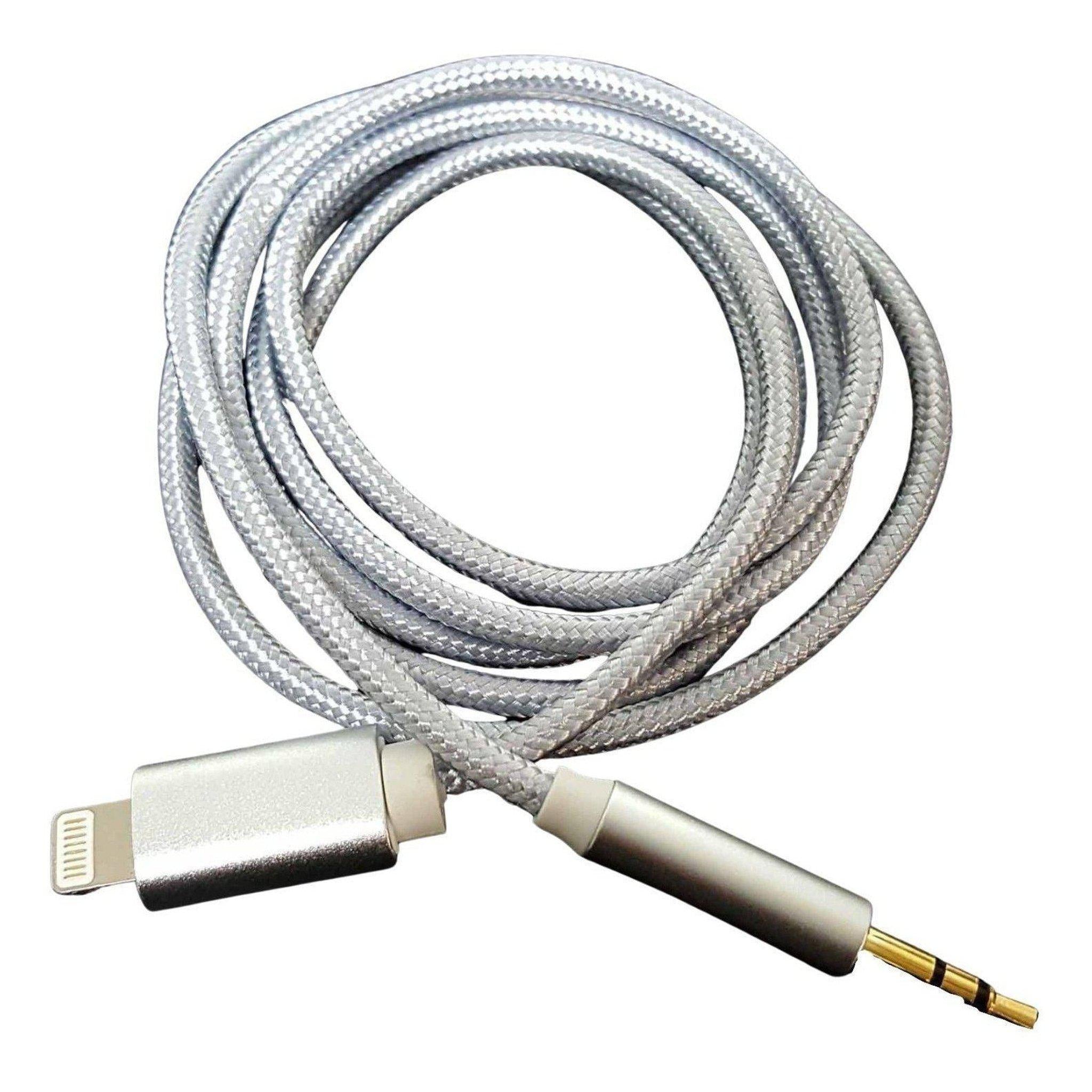 RC098 mm Male Stereo AUX To Lightning iPhone Port Nylon Cable Feet)