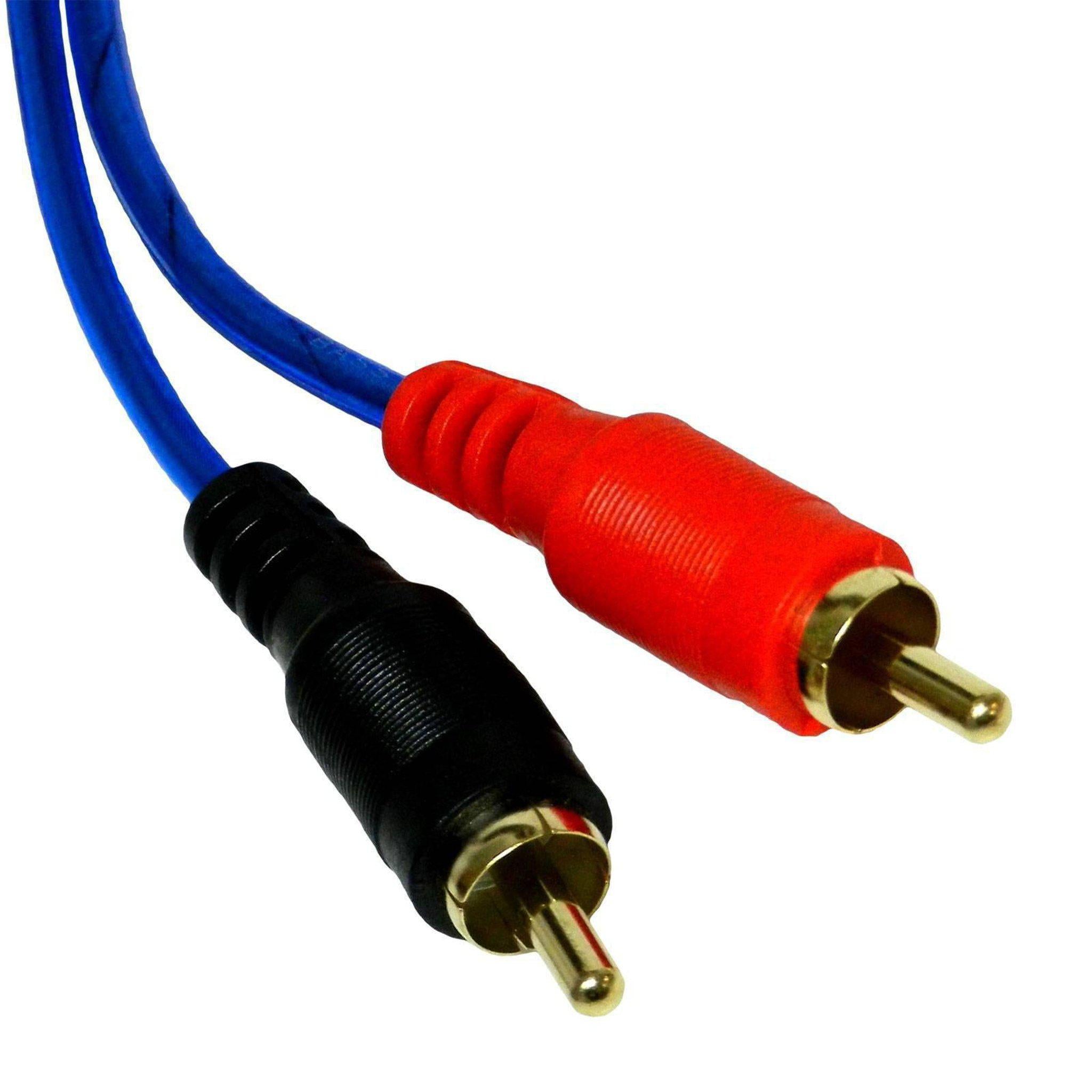 RC2M1F Blue 1 Female To 2 Male RCA Y-Splitter Audio Cable-Bass Rockers-4