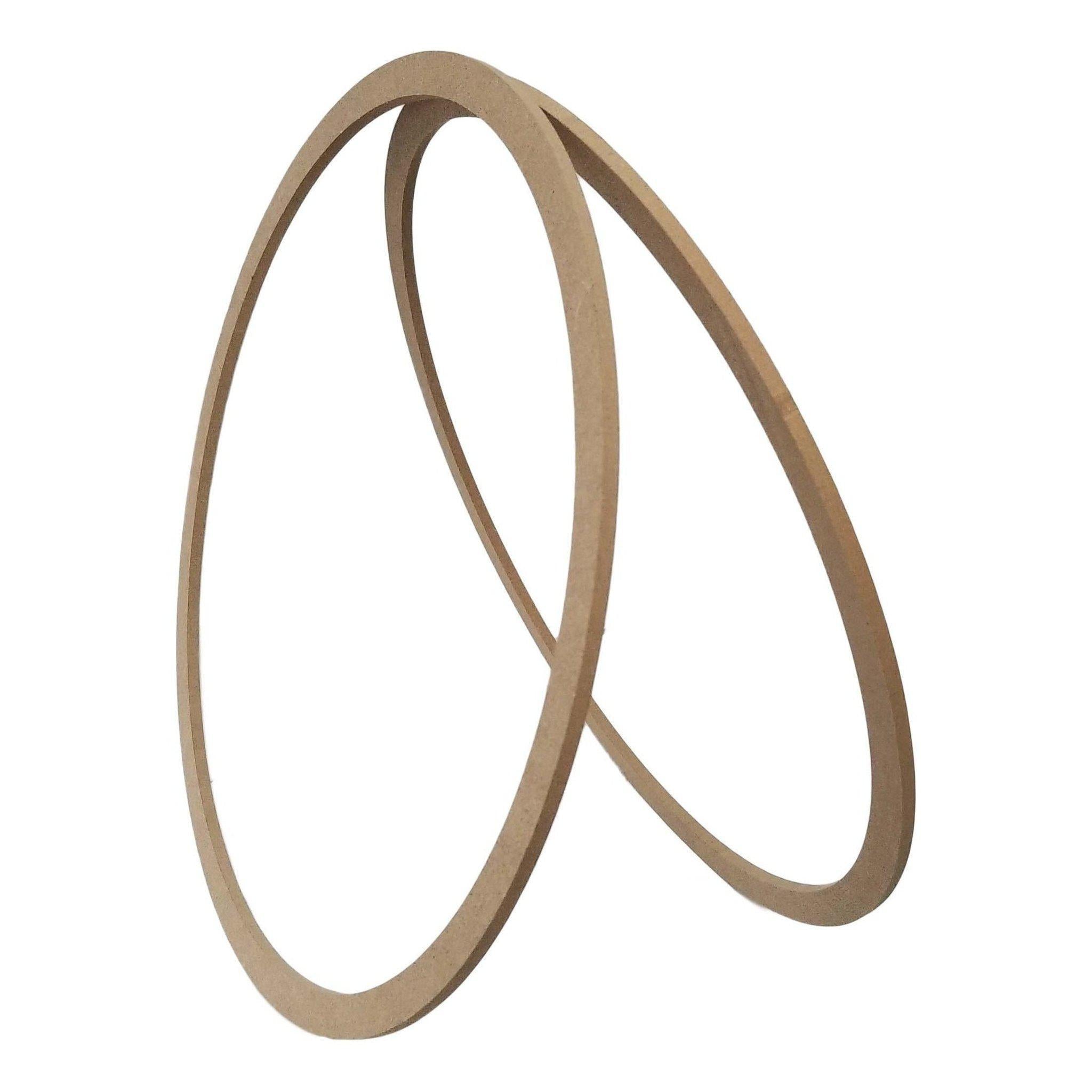 15 Inch Mdf Rings MDF Wood Speaker Spacers Rings Pair 12