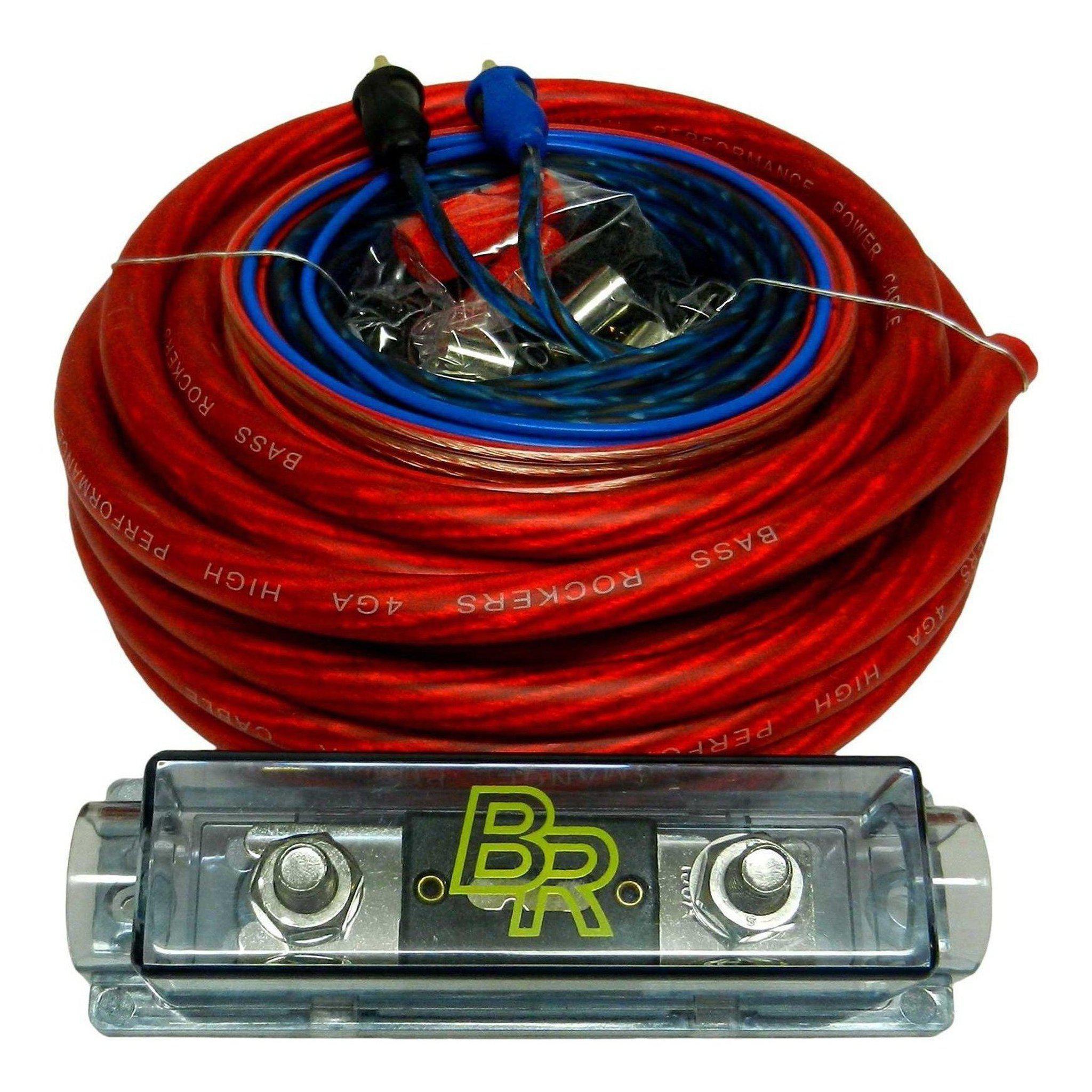 RS4 Amplifier Wiring Kit 4 AWG 3000 Watts-Bass Rockers-1