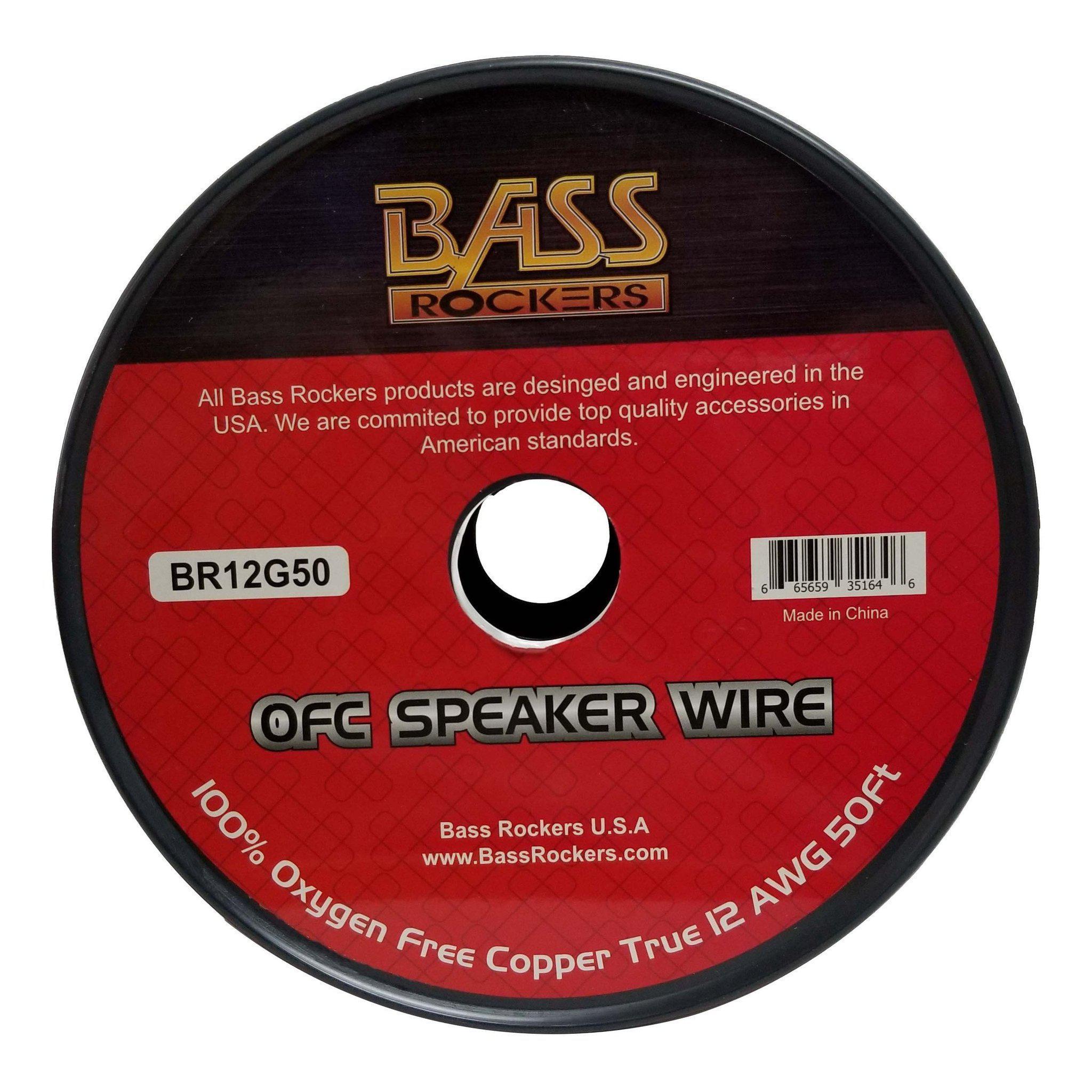 BR12G50 Copper OFC Speaker Wire True 12 AWG (50 Feet | 1 Foot)-Bass Rockers-2
